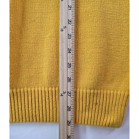 Chaps Ralph Lauren Men's Size Medium Yellow Long Sleeve Sweater - Picture 7 of 7